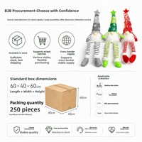 Décorations de Noël lumineuses en peluche de gnome de dessin animé, Tomte Gonk suédois à longues jambes, pour cheminée, étagère et décoration intérieure des fêtes