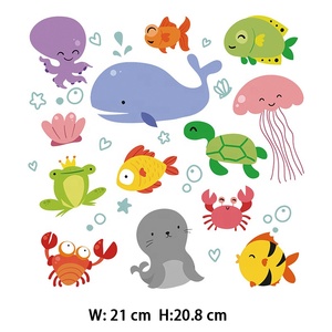 Parches de transferencia térmica de hierro al por mayor con el encantador logotipo animal del océano para <span class=keywords><strong>ropa</strong></span> de niños - Product Image 2