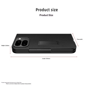 Funda a prueba de golpes con soporte para <span class=keywords><strong>Google</strong></span> Pixel 10 Pro Fold, cubierta de cuero delgada con soporte oculto, sin protección de bisagra - Product Image 5