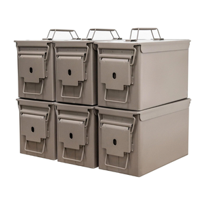 Hot Bán Chống Nước Kim Loại Bullet Lưu Trữ Hộp Màu Xanh Lá Cây Đen Tan 50cal Thép M2a2 M2a1ammo Hộp - Product Image 2