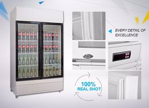 Vente en gros 538L réfrigérateur <span class=keywords><strong>de</strong></span> <span class=keywords><strong>bar</strong></span> <span class=keywords><strong>professionnel</strong></span> à vendre réfrigérateur laitier présentoir à bière congélateur commercial à 2 portes en verre - Product Image 6