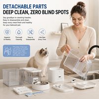 Distributeur intelligent 3-en-1 pour animaux de compagnie, 8,5 L, avec caméra 4MP, contrôle via application Wi-Fi, gamelle en acier inoxydable, distributeur de nourriture et d'eau pour chats et chiens