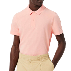 Polo pour homme à manches courtes en coton 100% de couleur unie, t-shirt pour homme de haute qualité - Product Image 1
