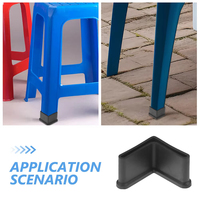 Protections d'angle antidérapantes en métal pour meubles en forme de L, protège-pieds en caoutchouc pour cadre de lit, capuchons de pieds triangulaires en plastique durable