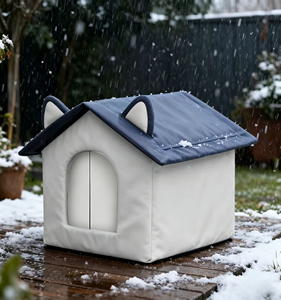Weatherproof <b>Outdoor</b> Stray <b>Cat</b> Shelter Insulated Waterproof Rainproof Enclosed Warm <b>Cat</b> <b>House</b> for Winter All Season Use - Product Image 1
