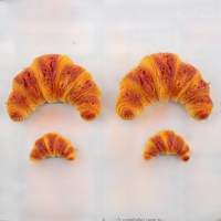 Gesimuleerde croissant speelgoed DIY crèmelijm hars accessoires, haaraccessoires, hangers, decoraties, koelkastmagneten