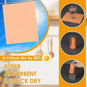 Éponge réutilisable de cellulose de torchon de cuisine durable pour le nettoyage du tissu éponge biodégradable - Product Image 2