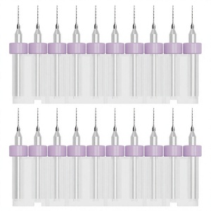 Forets pour PCB 1/8" à queue droite, micro-foret hélicoïdal en carbure de 0,3 mm sans finition pour circuits imprimés, pierre, <span class=keywords><strong>Dremel</strong></span>, bijoux - Product Image 1