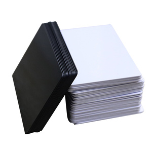 Tarjeta de nombre personalizada de plástico negro para visita comercial de Superficie cepillada - Product Image 1