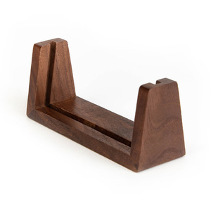 Support de cadre photo en bois en forme de U, rectangulaire, pour table, en noyer durable, orientation horizontale - Product Image 4