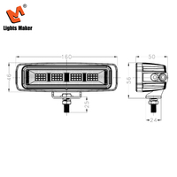 Barra de Luz LED Todoterreno de 6.0 Pulgadas y 48W con Certificación E-MARK, OSRAM IP67K 3300LM, Carcasa de Aluminio para Construcción y Minería LML-6481W