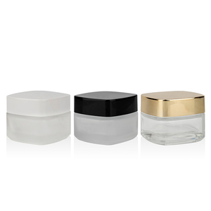 Hộp Đựng Mỹ Phẩm Rỗng Lọ Thủy Tinh Vuông 2Oz Lọ Đựng Kem Thủy Tinh Mờ Trong Suốt <span class=keywords><strong>60G</strong></span> 60Ml Có Nắp Màu Đen Bán Sỉ - Product Image 6