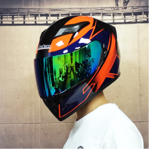 売れ筋 ユニセックス 大人用 DOT規格適合 フルフェイス オートバイヘルメット 高品質ABS カスタム ヴィンテージ風 カスコス ストリートファッション - Product Image 4