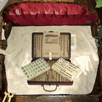 Pasokan Multi-platform Lintas Batas 20 #   Kotak Antik Melamin Motif Naga untuk Mahjong, Catur, Kartu Hiburan, Bahasa Inggris
