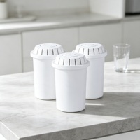 3-delige vervangingsfilters 4-traps actieve kool waterkan compatibel met andere kanen, houdt 6 maanden aan, PFAS/BPA-vrij water