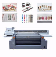 Impresora UV Multifuncional de Inyección de Tinta HC-1612, Máquina de Impresión de Pantalla Plana Semiautomática para Vidrio, para Impresión Decorativa y Cosmética