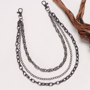 Chaîne de taille multicouche en métal style Hip Hop, couleur bronze noir, en alliage de zinc, pour pantalon en jean, usage quotidien - Product Image 3
