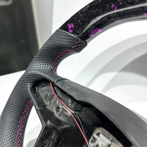 Nuevo Producto y Diseño, Personalización Completa, Volante de Fibra de Carbono Forjado con Cuero Perforado Negro para <span class=keywords><strong>Seat</strong></span> <span class=keywords><strong>Leon</strong></span> Cupra - Product Image 5
