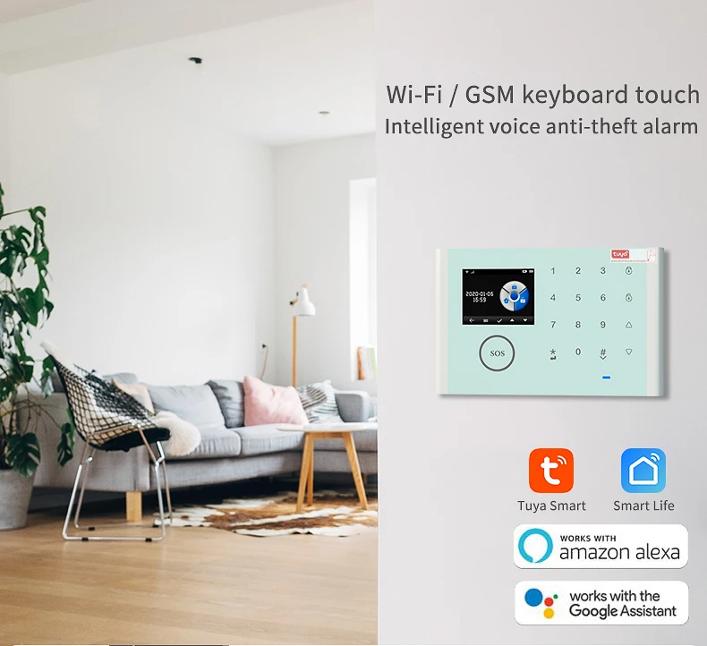 Tuya Intelligent infrared sensor door and window sensor wireless wifi/GSM home remote security anti-theft alarm system