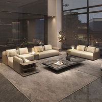 Canapé d'angle en cuir véritable pleine fleur, ensemble de canapés modernes en forme de L pour salon, mobilier de luxe pour la maison