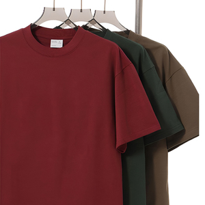 Maglietta da uomo oversize in cotone 300 Gsm di alta qualità con collo finto Plus Size t-Shirt da uomo