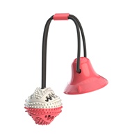 Chien Interactive Aspiration Remorqueur Pet Molar Toys TPR Chew Ball Nettoyage Dents Sûr Élasticité Doux Chiot Ventouse Mordre Pet Cadeau