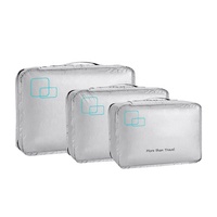 Juego de cubos de embalaje TYVEK a prueba de agua para viajes, organizador de equipaje 3 en 1 para llevar fácilmente el conjunto de bolsas de ropa