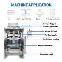 Volledig automatische multilane fruitgelei stick verpakkingsmachine, 8-baans vloeibare ijslolly/ijsstokjes zakjes vul- en verzegelmachine