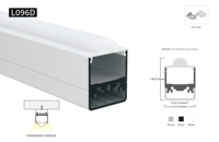 19.5x27MM, haute qualité, canal U, boîtier d'extrusion en Alu, bande LED, montage en Surface, profilé en Aluminium, lampe d'armoire