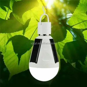 充電式LED電球E27LEDソーラーランプ7W12W85V-265V屋外緊急ソーラーパワー電球旅行釣りキャンプライト