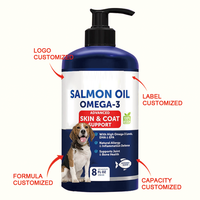 Traitement pour la santé de la peau et du pelage, huile de saumon, soins et suppléments pour animaux de compagnie avec DHA et EPA, marque privée