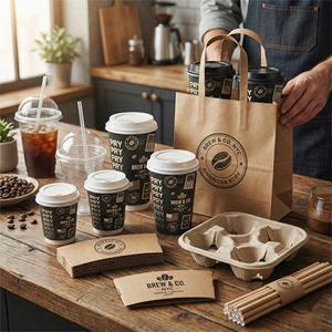 Vaso de Papel Cuadrado Personalizado para Bebidas Calientes, Vaso Desechable para Café para Llevar, <span class=keywords><strong>Taza</strong></span> de Papel, Gobelet en Papier, Becher - Product Image 4