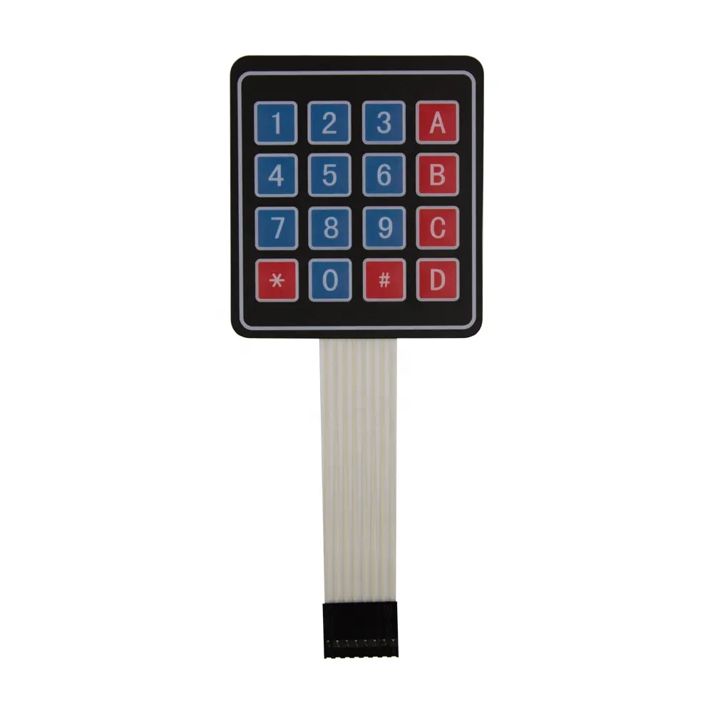 OEM Low price 4x4 backlit keypad Matrix Membrane Switch Keypad