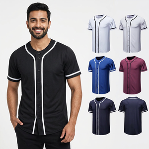 เสื้อเบสบอลคลาสสิกสำหรับผู้ชาย, เสื้อเบสบอลลำลองทรงพอดีตัว - Product Image 1