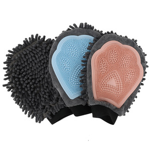 <b>Pet</b> Bathing Gloves Double Sided Massage <b>Brush</b> TPR Material For Dog Cleaning And Grooming - Product Image 2