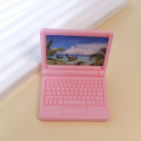 Mini Laptop de 43*35MM, Accesorios para Muñecas, Computadora Portátil Plegable, Juguete de Oficina, Mini Muñecas, Miniaturas para Jardín de Hadas, 100 Piezas