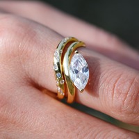 Fabricant de bijoux fins, vente en gros, or vermeil, argent sterling 925, bague personnalisée en moissanite taille marquise pour femmes