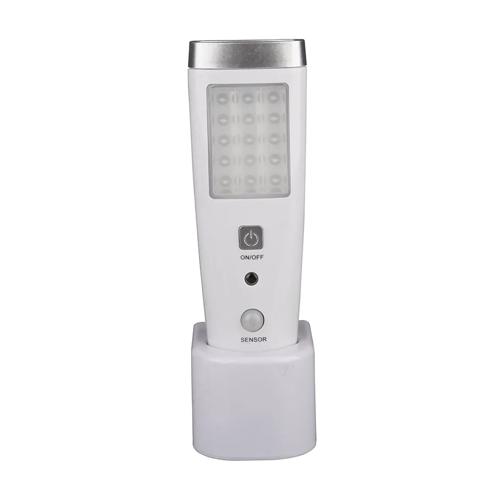 Portable multifonction d'urgence LED capteur de mouvement veilleuse LED lampe de poche nuit lumière de préparation aux urgences