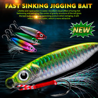 Leurre métallique jig 7-30g, jig d'eau salée, appât artificiel, jigging à descente rapide, appât de pêche, leurres métalliques