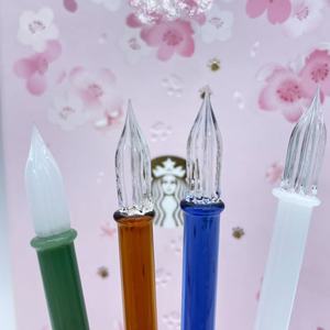 Surtido de Bolígrafos de Vidrio Sólido Delgados, Colores Sólidos Transparentes, Bolígrafo Delgado y Aerodinámico con Logotipo Personalizado para Estudiantes - Product Image 2