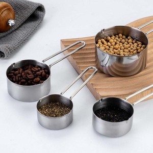 ชุดถ้วยตวงสแตนเลส 4 ชิ้น ทนความร้อน สำหรับกาแฟ แป้ง การอบ ใช้ในครัว - Product Image 3