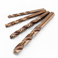 Forets hélicoïdaux SUBORUI de haute qualité en HSS M35 Cobalt à tige ronde, 140 mm, finition ambre, pour perçage du métal et de l'acier inoxydable