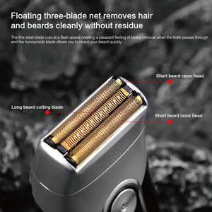 Afeitadora Eléctrica Alemana para Hombre en Oferta, Recortadora de Barba de Triple Cuchilla Recíproca, Máquina de Afeitar con Pantalla Digital para Cuerpo y Rostro - Product Image 4