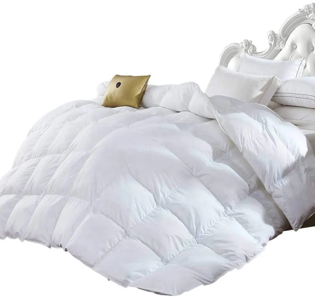 Egyptian White Cotton Bedding Set Duevt Cover Bed Luxurious Hotel goose duck down edredones duvets comforters quilt