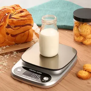 keukenweegschaal voedsel bakken Suppliers-10 kg/1g LCD Elektronische Keukenweegschaal Huishouden Balance Koken Maatregel Tool Rvs Digitale Wegen Voedsel schaal G OZ ML