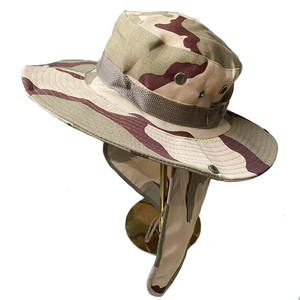 Cappello di protezione solare da pesca mimetico per esterni per uomo donna protezione collo e protezione UV 100% in poliestere - Product Image 5