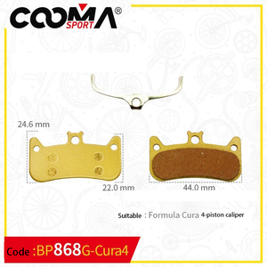 <span class=keywords><strong>COOMA</strong></span> Sport Fahrrad Vollmetall-Scheibenbremsbeläge Gold Mehrere Größen - Product Image 2