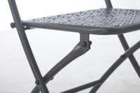 Ensemble de café pliant de haute qualité 2+1 pour jardin, table et chaises tout en acier, mobilier de patio extérieur