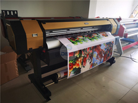 Impresora de inyección de tinta solvente ecológica de alta calidad de 1,8 m, Flex Banner I3200/XP600, máquina cortadora de vinilo, impresora automática de cabezal simple/doble