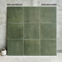 Carreaux de céramique en pierre rouge style campagnard américain vintage 600x600mm, carreaux de sol en porcelaine 600x600